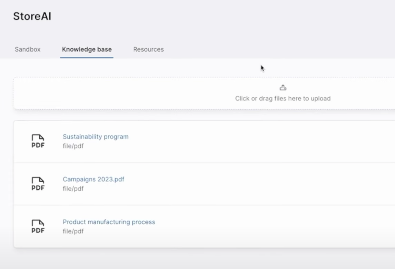 Using private data to build retail chatbots in StoreAI